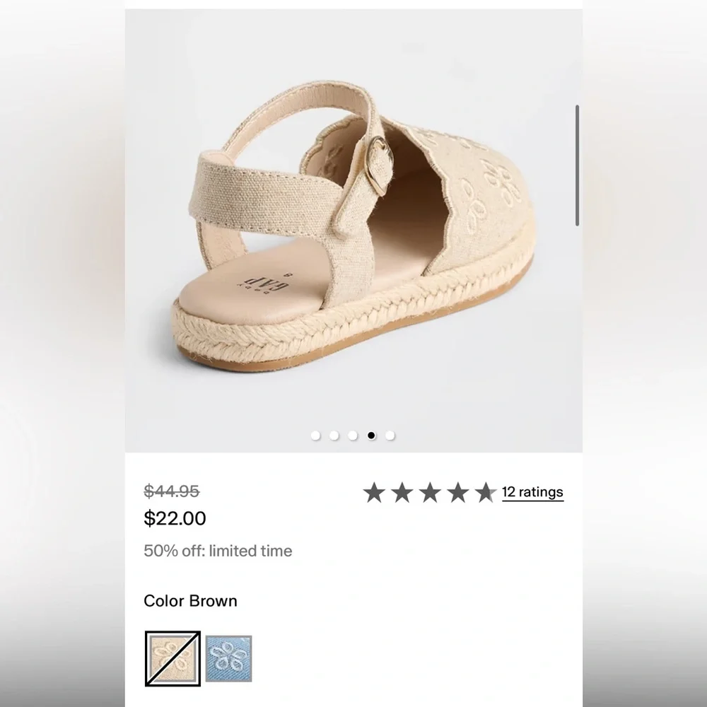 Baby GAP Girl’s Espadrille Sandals
